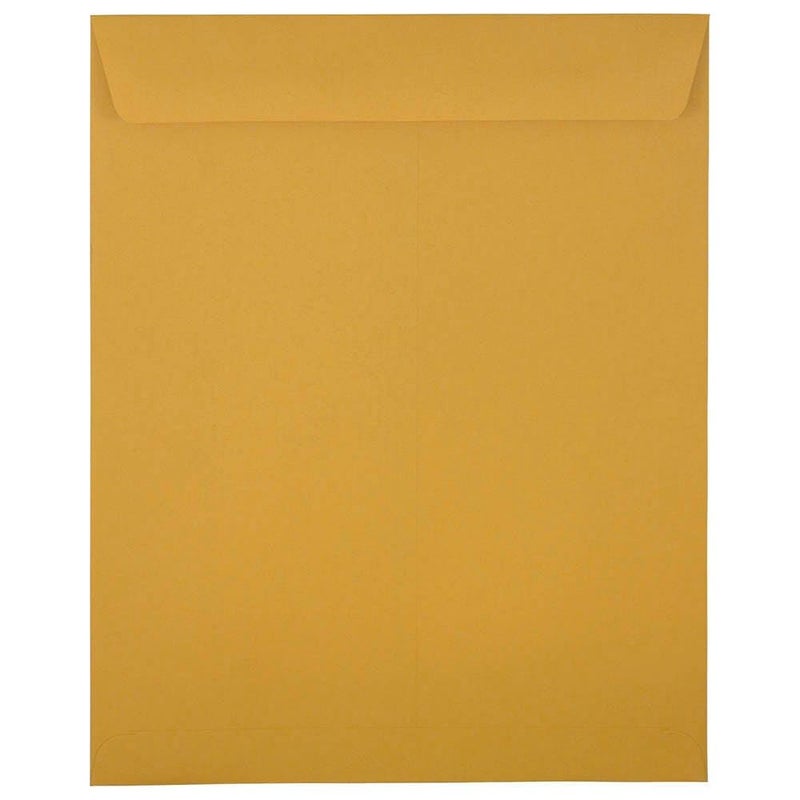 JAM PAPER 11 1/2 x 14 1/2 Open End Catalog Commercial Envelopes - Brown Kraft Manila - 50/Pack - Image 1